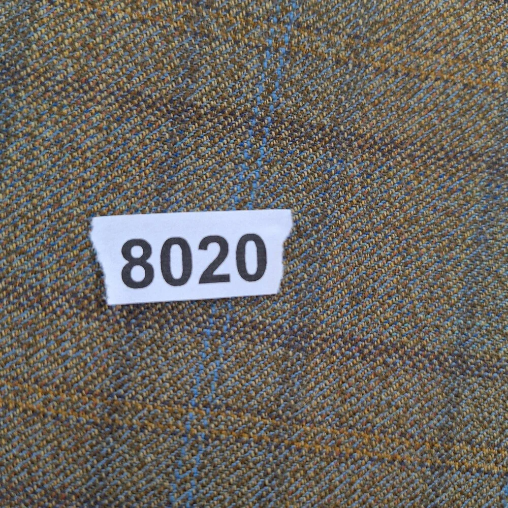 Tom James Blazer Mens 46L Brown Green Plaid Holland & Sherry Cloth Made USA